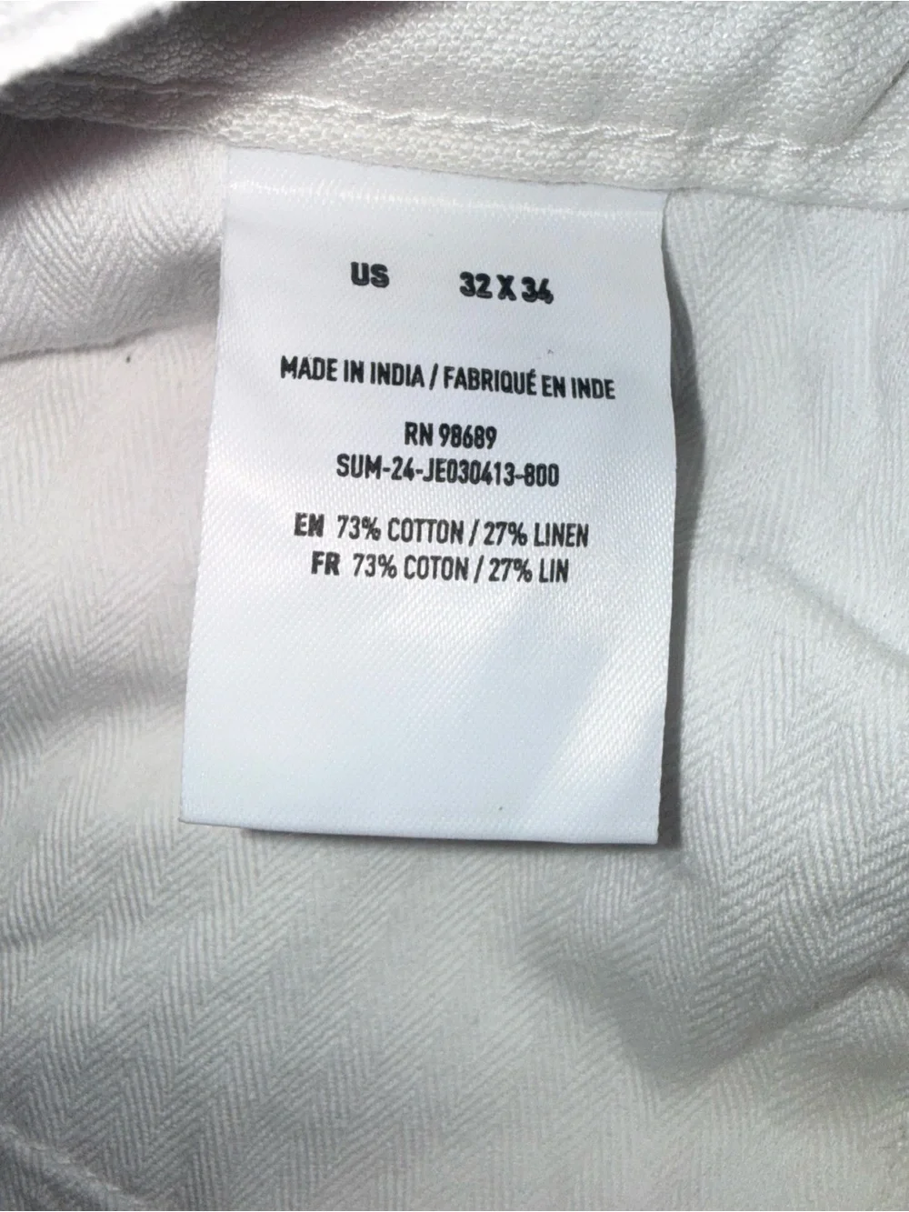 Todd Snyder Slim Fit White Cotton Linen Jeans Men’s 32x34 NWT  men’s white pants
